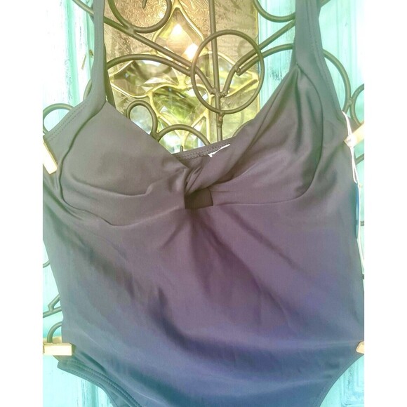 CUPSHE Navy Blue 1-Piece Swimsuit XS NWT - Picture 2 of 7